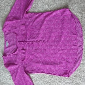 Old Navy magenta print blouse size Medium